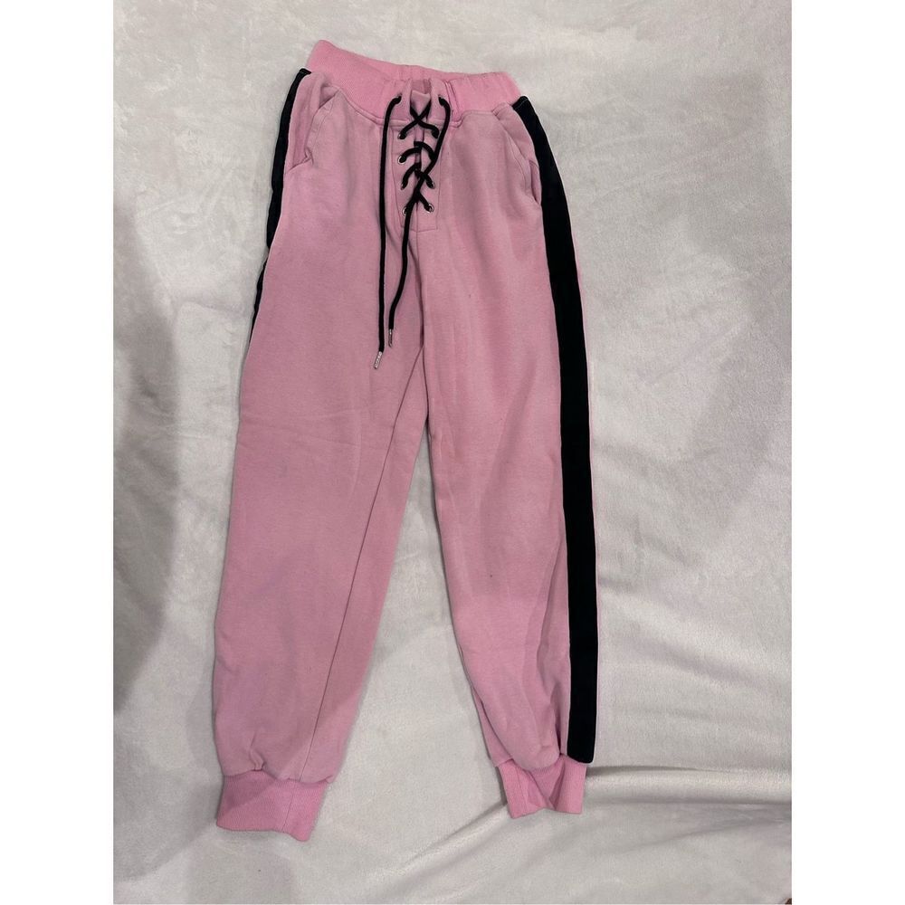 Tiger Mist XS women’s pink and black sweat pants joggers